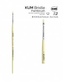 KUM SHORT HANDLE BRISTLE PAINTBRUSH - BR KU1 #2